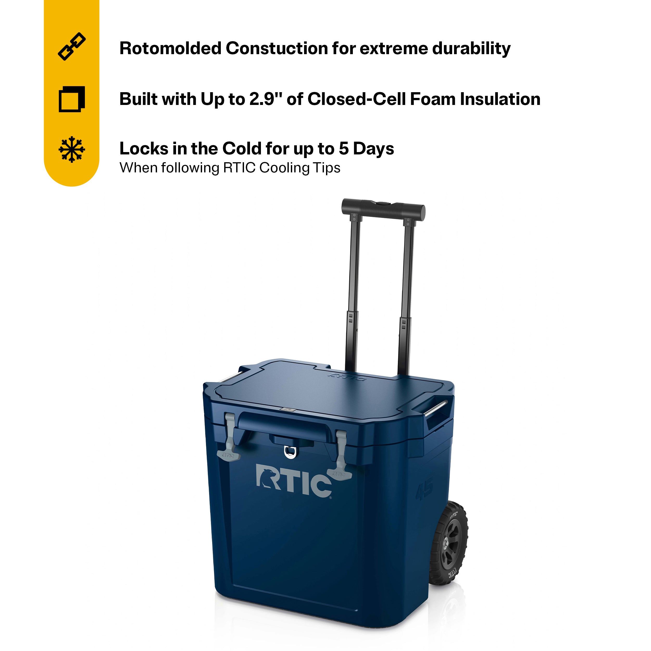 45 QT Ultra-Tough Wheeled Cooler (N5SU)
