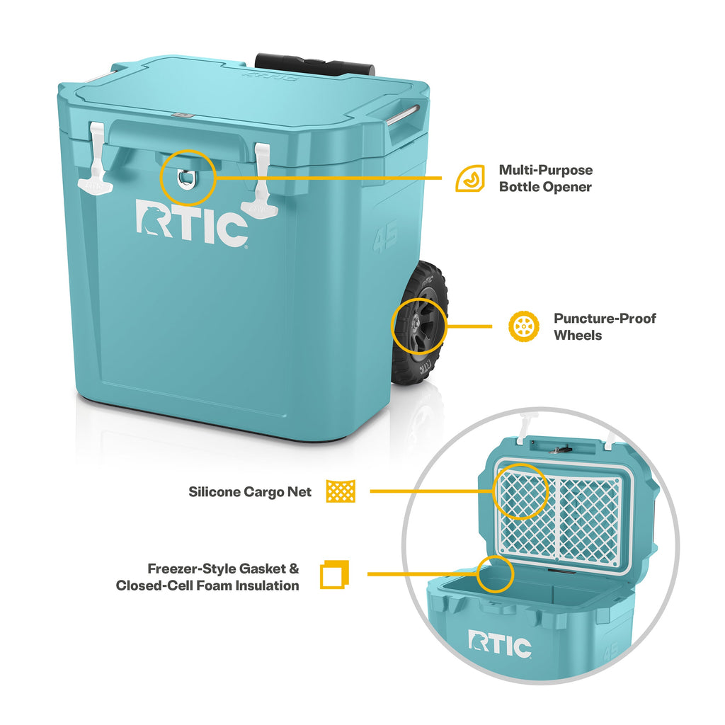 45 QT Ultra-Tough Wheeled Cooler (9A6U)