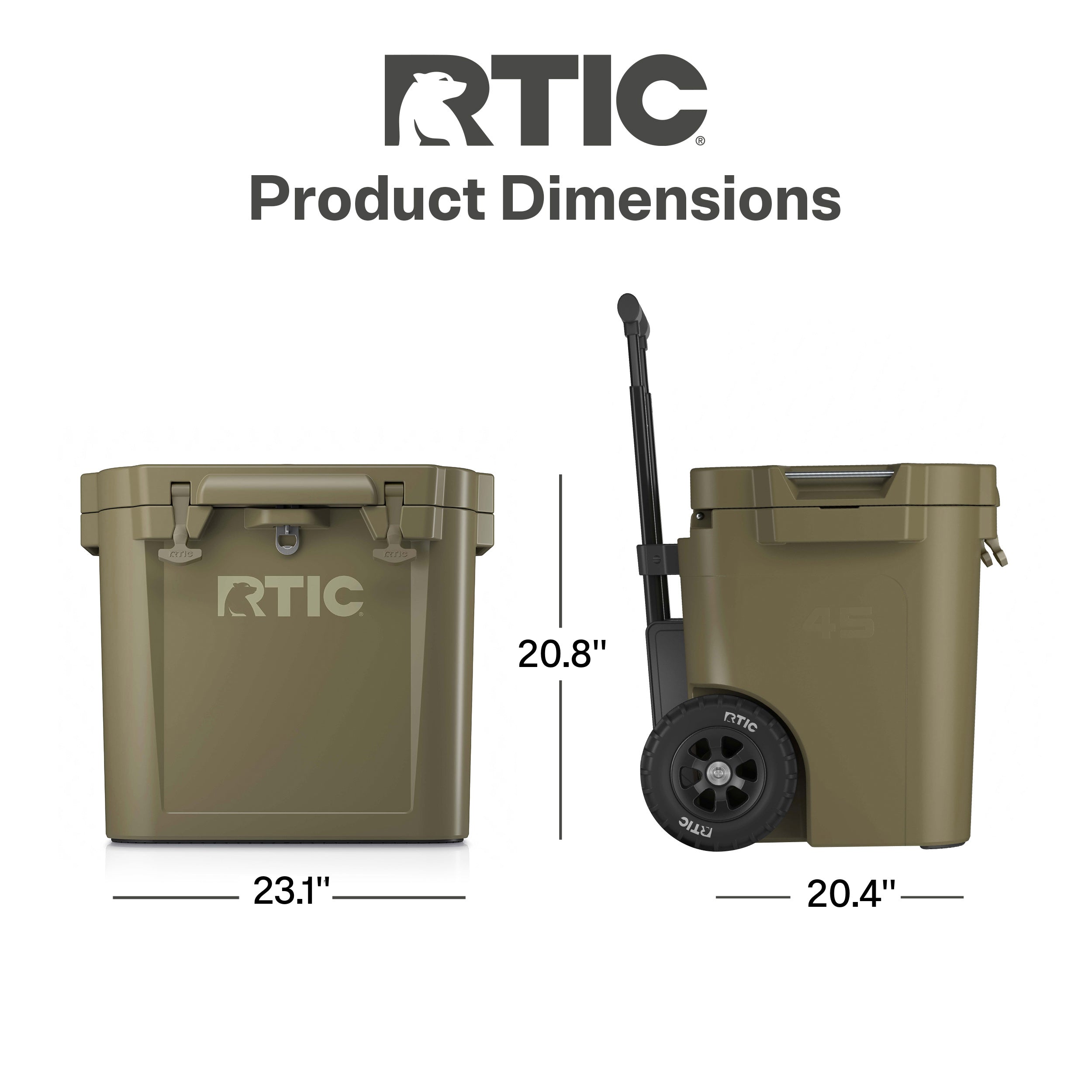 45 QT Ultra-Tough Wheeled Cooler (9A6U)